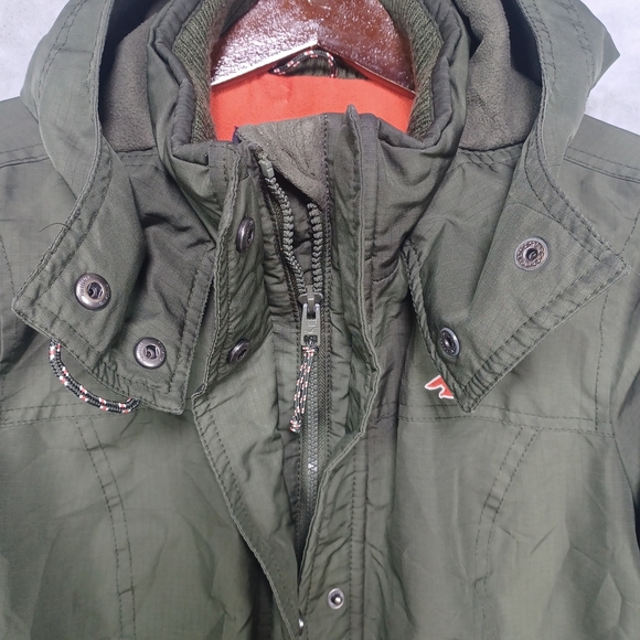 Hollister Girls Youth Large Green Hooded Winter Jacket Fleece Lined Zip Up Coat - Picture 6 of 13